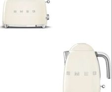 brand new Smeg 50's Retro Kettle & 2 Slice Toaster Set - Cream