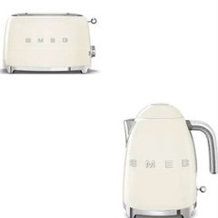 brand new Smeg 50's Retro Kettle & 2 Slice Toaster Set - Cream