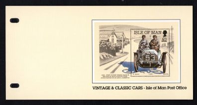 1995 Isle of Man 90th Anniversary of Motor Racing on Isle of Man Commemorative Stamp Miniature Sheet Presentation Pack