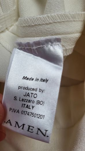 AMEN Italy beige crepe trousers Sz 44 (Fit 10-12 UK) Rrp 395 (New)