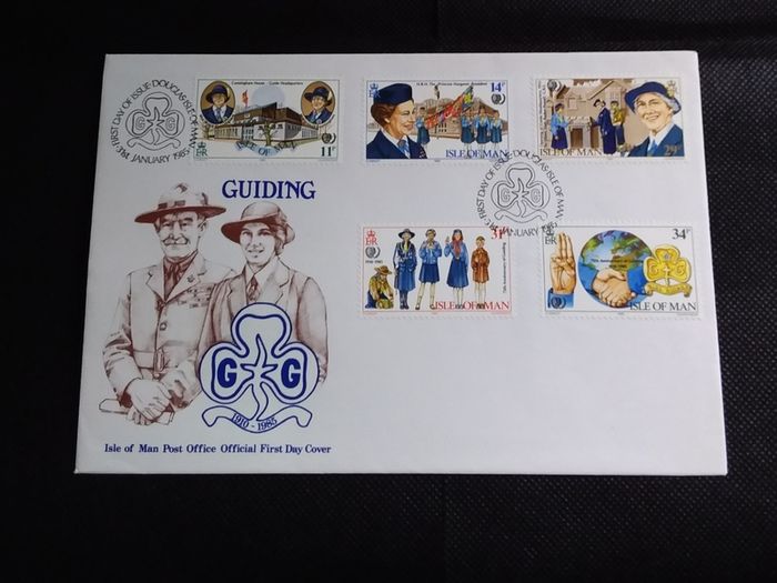 Isle of Man : 1985 First Day Cover - Guiding ( Girl Guides )