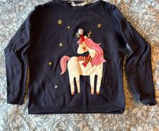 Winter / Christmas jumper with a unicorn, 2-4 years, 98/104 cm