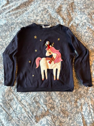 Winter / Christmas jumper with a unicorn, 2-4 years, 98/104 cm