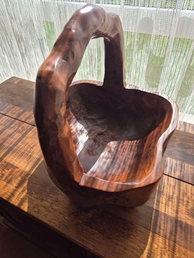 Vintage Teak Carved Fruit Basket , 5kg , Perfect Condition