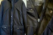 Bershka Black Hooded Coat Size M