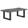 Coffee Table with Live Edges Grey 115x60x40cm Solid Acacia Wood Image 7