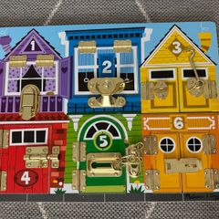 Melissa & Doug Busy Board and non branded busy cube