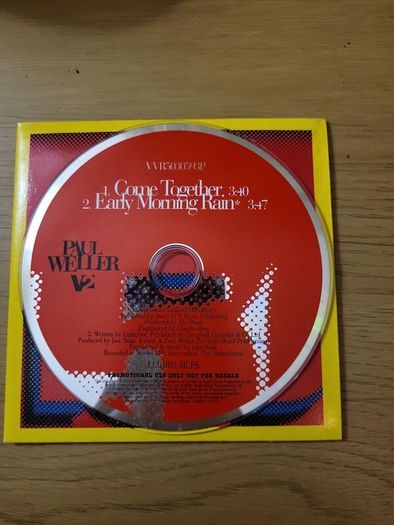 Paul Weller Come Together Early Morning Rain Promo CD Single