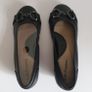 Hush Puppies Candida Pump Black Leather Low Wedge Shoes New With Box UK3 CAN POST Image 6
