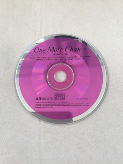 Madonna one more chance rare cd poster sleeve