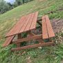 Picnic bench 6ft wide with hardwood pressure treated decking boards Image 5