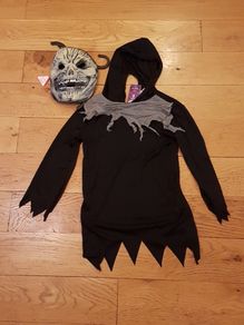 BNWT Age 7-8 Grim Reaper Costume Top