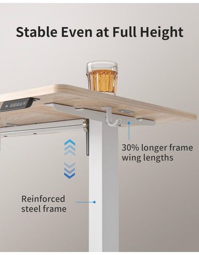 Electric Standing Desk Height Adjustable For Gaming and Computer, 120 x 60cm Sit Stand