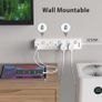Mscien 3M Extension Lead with USB Slots, 4 Way 3 USB Extension Socket with Individual Switches Mountable Overload Protection Power Strips with 3Metre Extension cable 3250W Image 5