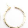 Vintage 925 Sterling Silver Italian Signed Hooped Earrings Image 3