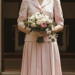 vintage wedding suit by alternatives bridal so chic pale pink