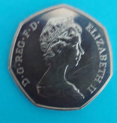 England 1973 Proof Fifty Pence "HANDS"  Coin