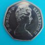 England 1973 Proof Fifty Pence "HANDS"  Coin Image 4
