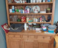 Pine kitchen dresser 210x150x45cm