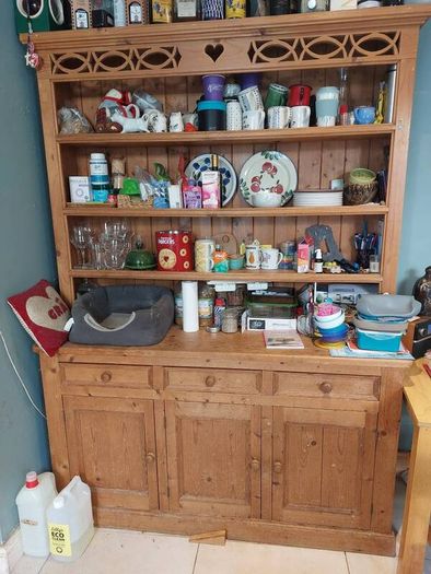 Pine kitchen dresser 210x150x45cm