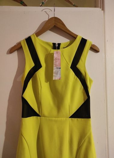 Lipsy Yellow Knee Length Dress