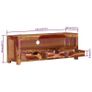 TV Cabinet 110x30x40 cm Solid Wood Acacia Image 5