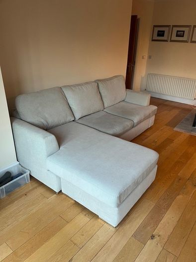 L Shape Couch in cream