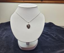 Sterling silver 925 locket necklace with floral engraving