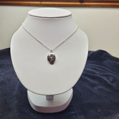 Sterling silver 925 locket necklace with floral engraving