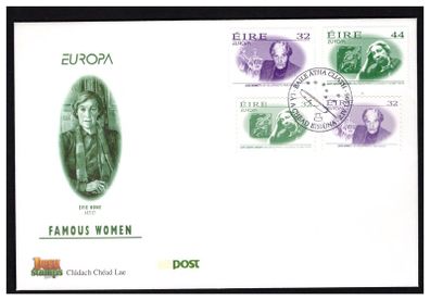 1996 Ireland Europa: Famous Women Commemorative Stamps & Self-Adhesive Commemorative Stamps An Post First Day Cover (FDC)