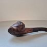 Vintage Mid-Century "Smoke and Be Happy" Wooden Pipe Rack with 4 Estate Pipes Image 3