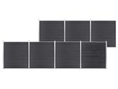 Garden Fence WPC 1218x186 cm Grey