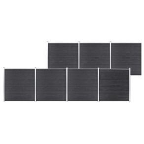 Garden Fence WPC 1218x186 cm Grey