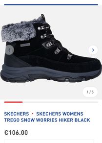 Black Skechers hiker snow waterproof ankle boots. UK 6. As new.