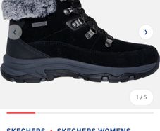 Black Skechers hiker snow waterproof ankle boots. UK 6. As new.
