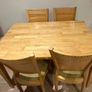 Solid Wood Dining Table and Chairs Image 3