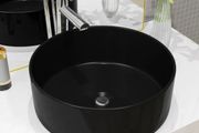 Basin Ceramic Round Black 40x15 cm