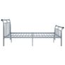 Bed Frame Grey Metal 160x200 cm Image 3