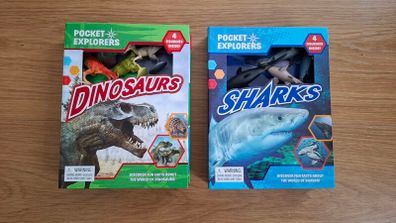 Pocket Explorers, Sharks and Dinosaurs, 3+