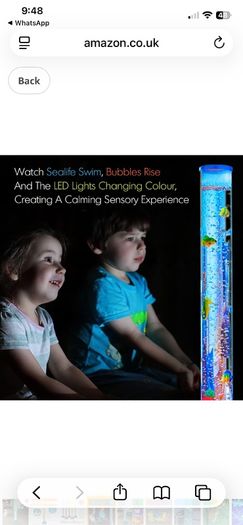 Global Gizmos Fish Sea Creature Bubble Sensory Lamp 90cmTall