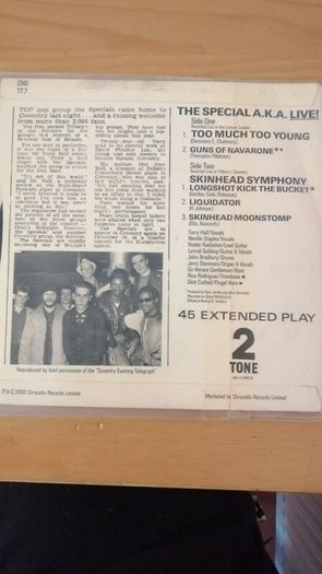 The specials vinyl single with original sleeve