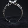 Vintage 9ct White Gold Stone Set Ring  London Hallmark Image 6