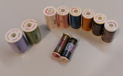 Vintage Coats Drima Sewing Thread 10 Reels Various Colours Vintage Polyester Threads Set Similar to Gutermnann Sew All