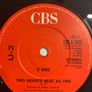 U2 Sunday Bloody Sunday/Two Hearts Beat as One 7"  Vinyl CBS 7023 Irish Label Image 7