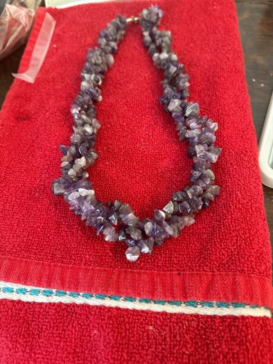 beads amathyst retro neck piece