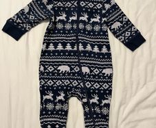 Winter / Christmas baby sleepsuit