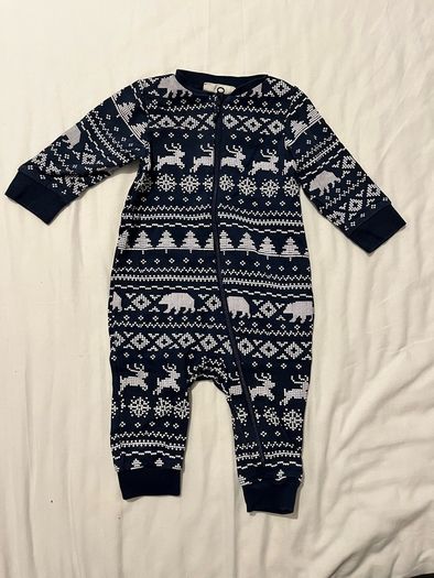 Winter / Christmas baby sleepsuit