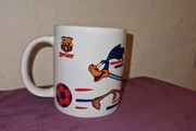 1997 Looney Tunes Roadrunner Barcelona FC collaboration mug