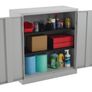 New Lockable 2 Door Metal Cupboard 1000mm High Image 3