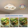NEW SALE | Ceiling Light Square Modern LED Aluminum White Black Small Ceiling Lamp for Entrance Hallway Office Bedroom Kitchen Ceiling Lights Living Room 22W Warm White Light Image 2